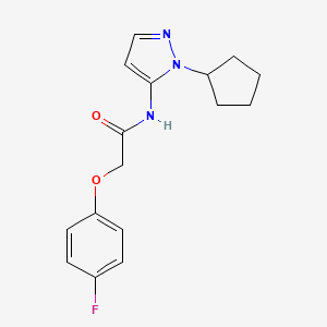 molecular formula C16H18FN3O2 B11376551 N-(1-cyclopentyl-1H-pyrazol-5-yl)-2-(4-fluorophenoxy)acetamide 