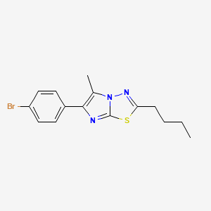 molecular formula C15H16BrN3S B11376555 6-(4-Bromophenyl)-2-butyl-5-methylimidazo[2,1-b][1,3,4]thiadiazole 