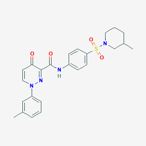 1-(3-methylphenyl)-N-{4-[(3-methylpiperidin-1-yl)sulfonyl]phenyl}-4-oxo-1,4-dihydropyridazine-3-carboxamide