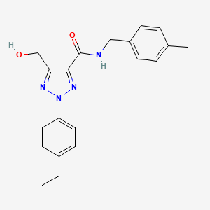 molecular formula C20H22N4O2 B11376585 2-(4-ethylphenyl)-5-(hydroxymethyl)-N-(4-methylbenzyl)-2H-1,2,3-triazole-4-carboxamide 