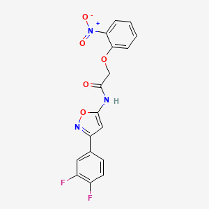 N-[3-(3,4-difluorophenyl)-1,2-oxazol-5-yl]-2-(2-nitrophenoxy)acetamide