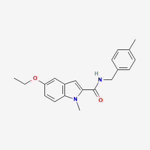 molecular formula C20H22N2O2 B11376610 5-ethoxy-1-methyl-N-(4-methylbenzyl)-1H-indole-2-carboxamide 