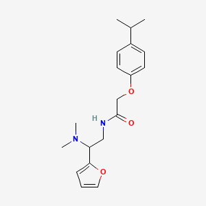 N-[2-(dimethylamino)-2-(furan-2-yl)ethyl]-2-[4-(propan-2-yl)phenoxy]acetamide