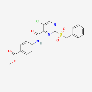 Ethyl 4-[(2-benzylsulfonyl-5-chloropyrimidine-4-carbonyl)amino]benzoate