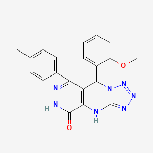 8-(2-methoxyphenyl)-10-(4-methylphenyl)-2,4,5,6,7,11,12-heptazatricyclo[7.4.0.03,7]trideca-1(9),3,5,10-tetraen-13-one