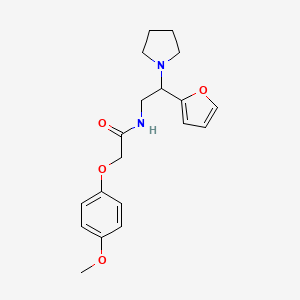 N-[2-(furan-2-yl)-2-(pyrrolidin-1-yl)ethyl]-2-(4-methoxyphenoxy)acetamide