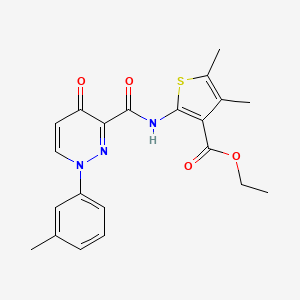 Ethyl 4,5-dimethyl-2-({[1-(3-methylphenyl)-4-oxo-1,4-dihydropyridazin-3-yl]carbonyl}amino)thiophene-3-carboxylate