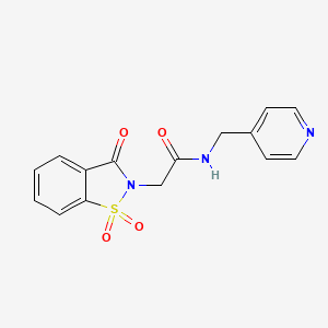 2-(1,1-dioxido-3-oxo-1,2-benzothiazol-2(3H)-yl)-N-(pyridin-4-ylmethyl)acetamide