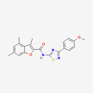 N-[3-(4-methoxyphenyl)-1,2,4-thiadiazol-5-yl]-3,4,6-trimethyl-1-benzofuran-2-carboxamide