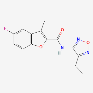 N-(4-ethyl-1,2,5-oxadiazol-3-yl)-5-fluoro-3-methyl-1-benzofuran-2-carboxamide