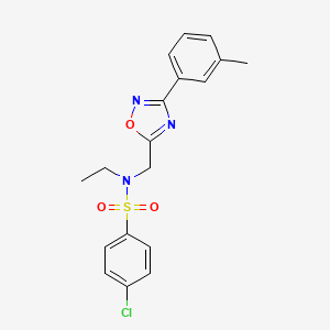 4-chloro-N-ethyl-N-{[3-(3-methylphenyl)-1,2,4-oxadiazol-5-yl]methyl}benzenesulfonamide