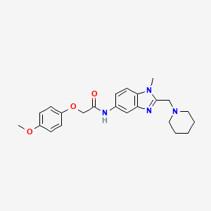 2-(4-methoxyphenoxy)-N-[1-methyl-2-(piperidin-1-ylmethyl)-1H-benzimidazol-5-yl]acetamide