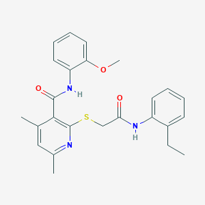 2-({2-[(2-ethylphenyl)amino]-2-oxoethyl}sulfanyl)-N-(2-methoxyphenyl)-4,6-dimethylpyridine-3-carboxamide