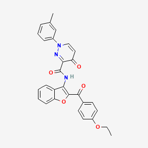 N-[2-(4-ethoxybenzoyl)-1-benzofuran-3-yl]-1-(3-methylphenyl)-4-oxo-1,4-dihydropyridazine-3-carboxamide