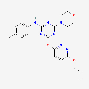 N-(4-methylphenyl)-4-(morpholin-4-yl)-6-{[6-(prop-2-en-1-yloxy)pyridazin-3-yl]oxy}-1,3,5-triazin-2-amine