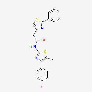 N-[4-(4-fluorophenyl)-5-methyl-1,3-thiazol-2-yl]-2-(2-phenyl-1,3-thiazol-4-yl)acetamide