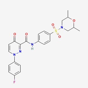 N-{4-[(2,6-dimethylmorpholin-4-yl)sulfonyl]phenyl}-1-(4-fluorophenyl)-4-oxo-1,4-dihydropyridazine-3-carboxamide