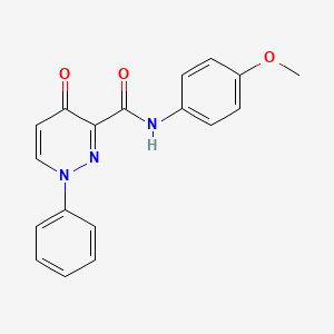 molecular formula C18H15N3O3 B11376880 N-(4-methoxyphenyl)-4-oxo-1-phenyl-1,4-dihydropyridazine-3-carboxamide 