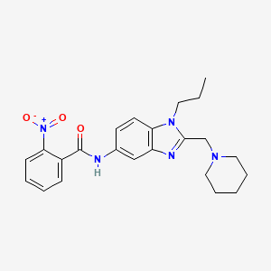 2-nitro-N-[2-(piperidin-1-ylmethyl)-1-propyl-1H-benzimidazol-5-yl]benzamide