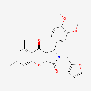 1-(3,4-Dimethoxyphenyl)-2-(furan-2-ylmethyl)-6,8-dimethyl-1,2-dihydrochromeno[2,3-c]pyrrole-3,9-dione