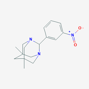 5,7-Dimethyl-2-(3-nitrophenyl)-1,3-diazatricyclo[3.3.1.1~3,7~]decane