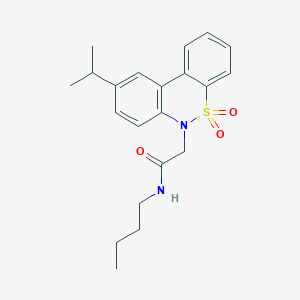 N-butyl-2-(9-isopropyl-5,5-dioxido-6H-dibenzo[c,e][1,2]thiazin-6-yl)acetamide