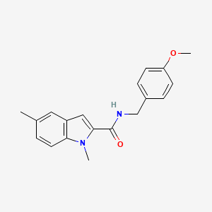 molecular formula C19H20N2O2 B11376959 N-(4-methoxybenzyl)-1,5-dimethyl-1H-indole-2-carboxamide 