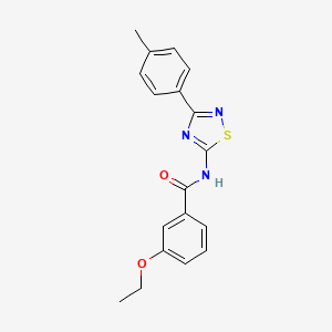 molecular formula C18H17N3O2S B11376963 3-ethoxy-N-[3-(4-methylphenyl)-1,2,4-thiadiazol-5-yl]benzamide 