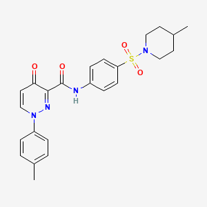 1-(4-methylphenyl)-N-{4-[(4-methylpiperidin-1-yl)sulfonyl]phenyl}-4-oxo-1,4-dihydropyridazine-3-carboxamide