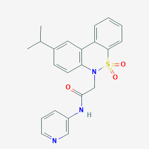 2-(9-Isopropyl-5,5-dioxido-6H-dibenzo[C,E][1,2]thiazin-6-YL)-N-(3-pyridinyl)acetamide