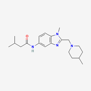 3-methyl-N-{1-methyl-2-[(4-methylpiperidin-1-yl)methyl]-1H-benzimidazol-5-yl}butanamide