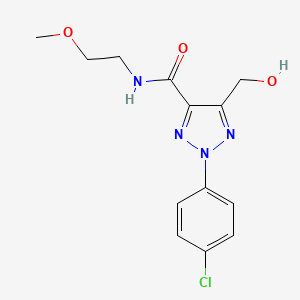 2-(4-chlorophenyl)-5-(hydroxymethyl)-N-(2-methoxyethyl)-2H-1,2,3-triazole-4-carboxamide