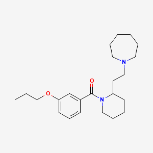 1-{2-[1-(3-Propoxybenzoyl)piperidin-2-yl]ethyl}azepane