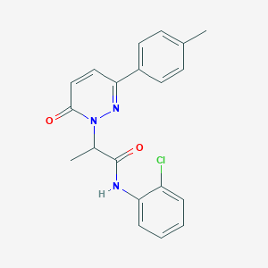 molecular formula C20H18ClN3O2 B11377082 N-(2-chlorophenyl)-2-[3-(4-methylphenyl)-6-oxopyridazin-1(6H)-yl]propanamide 