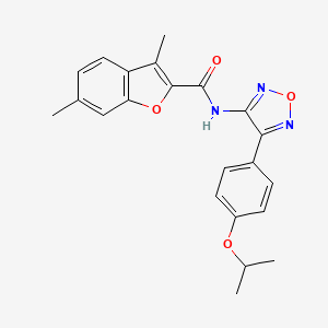 3,6-dimethyl-N-{4-[4-(propan-2-yloxy)phenyl]-1,2,5-oxadiazol-3-yl}-1-benzofuran-2-carboxamide