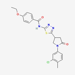 N-{5-[1-(3-chloro-4-methylphenyl)-5-oxopyrrolidin-3-yl]-1,3,4-thiadiazol-2-yl}-4-ethoxybenzamide