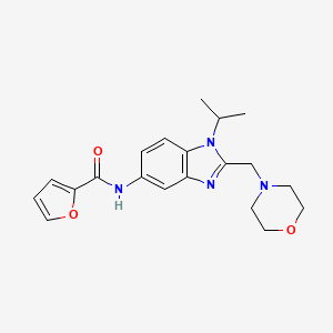 N-[2-(morpholin-4-ylmethyl)-1-(propan-2-yl)-1H-benzimidazol-5-yl]furan-2-carboxamide