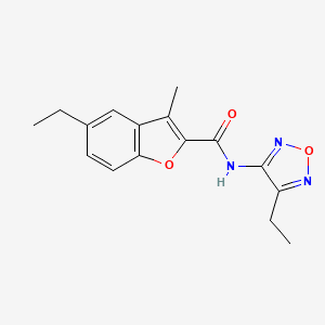 5-ethyl-N-(4-ethyl-1,2,5-oxadiazol-3-yl)-3-methyl-1-benzofuran-2-carboxamide