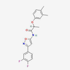 N-[3-(3,4-difluorophenyl)-1,2-oxazol-5-yl]-2-(3,4-dimethylphenoxy)propanamide