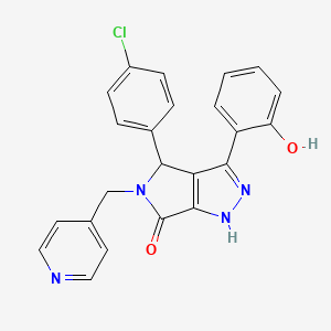 4-(4-chlorophenyl)-3-(2-hydroxyphenyl)-5-(pyridin-4-ylmethyl)-4,5-dihydropyrrolo[3,4-c]pyrazol-6(1H)-one