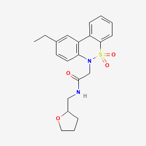 2-(9-Ethyl-5,5-dioxido-6H-dibenzo[C,E][1,2]thiazin-6-YL)-N-(tetrahydro-2-furanylmethyl)acetamide