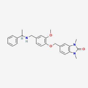 5-[(2-methoxy-4-{[(1-phenylethyl)amino]methyl}phenoxy)methyl]-1,3-dimethyl-1,3-dihydro-2H-benzimidazol-2-one