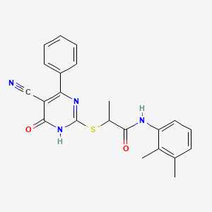 2-[(5-cyano-4-oxo-6-phenyl-1H-pyrimidin-2-yl)sulfanyl]-N-(2,3-dimethylphenyl)propanamide