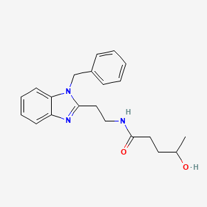 molecular formula C21H25N3O2 B11377207 N-[2-(1-benzyl-1H-1,3-benzodiazol-2-yl)ethyl]-4-hydroxypentanamide 