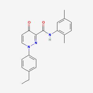 molecular formula C21H21N3O2 B11377254 N-(2,5-dimethylphenyl)-1-(4-ethylphenyl)-4-oxo-1,4-dihydropyridazine-3-carboxamide 