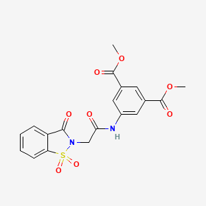 molecular formula C19H16N2O8S B11377259 dimethyl 5-{[(1,1-dioxido-3-oxo-1,2-benzothiazol-2(3H)-yl)acetyl]amino}benzene-1,3-dicarboxylate 