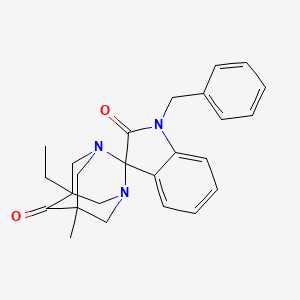 molecular formula C25H27N3O2 B11377272 1'-benzyl-5-ethyl-7-methyl-6H-spiro[1,3-diazatricyclo[3.3.1.1~3,7~]decane-2,3'-indole]-2',6(1'H)-dione 