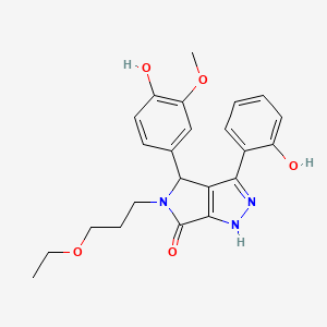 5-(3-ethoxypropyl)-4-(4-hydroxy-3-methoxyphenyl)-3-(2-hydroxyphenyl)-4,5-dihydropyrrolo[3,4-c]pyrazol-6(1H)-one