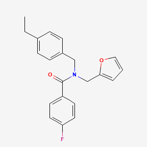 N-(4-ethylbenzyl)-4-fluoro-N-(furan-2-ylmethyl)benzamide