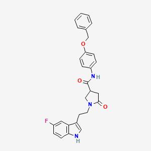 N-[4-(benzyloxy)phenyl]-1-[2-(5-fluoro-1H-indol-3-yl)ethyl]-5-oxopyrrolidine-3-carboxamide